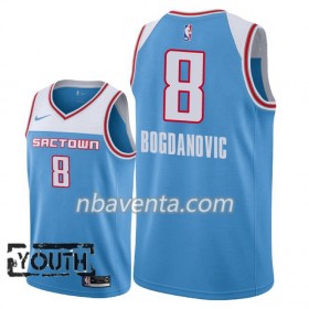 Camiseta Niños Sacramento Kings Bogdan Bogdanovic 8 2018-19 Nike City Edition Azul Swingman